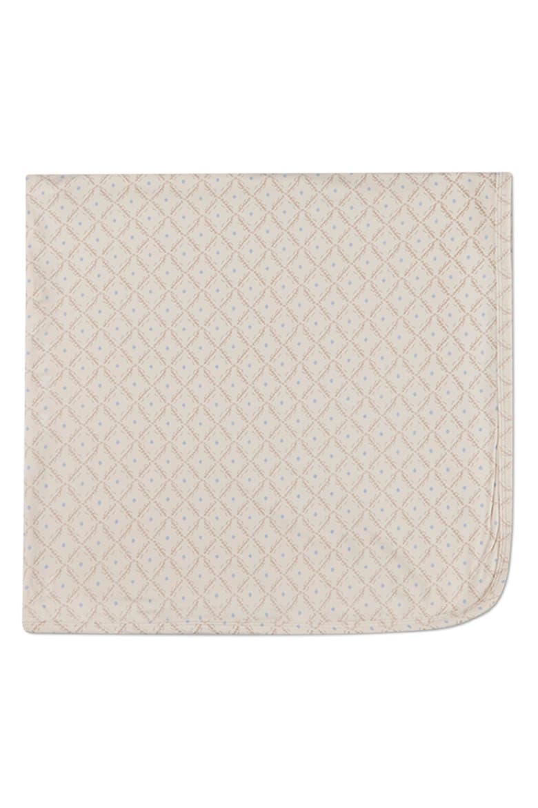 Baby  Harlequin Diamond Printed Swaddle Blanket, Alternate, color, Blue