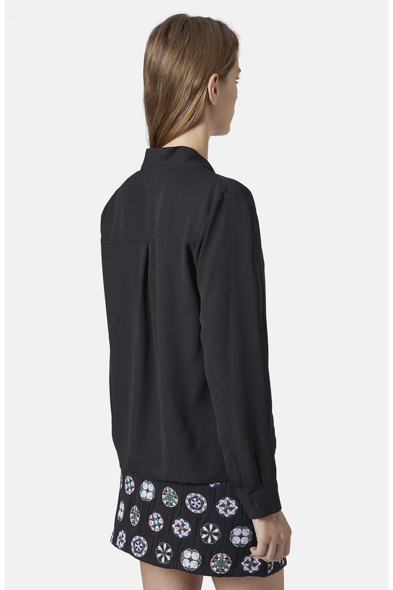Surplice Pocket Blouse, Alternate, color, BLACK