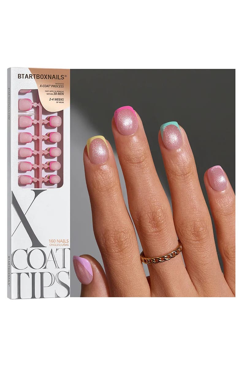 Btartboxnails Soft Gel Nail Tips XCOATTIPS<sup>®</sup> French Brighter Pastel - Cat-Eye Base Collection, Main, color,