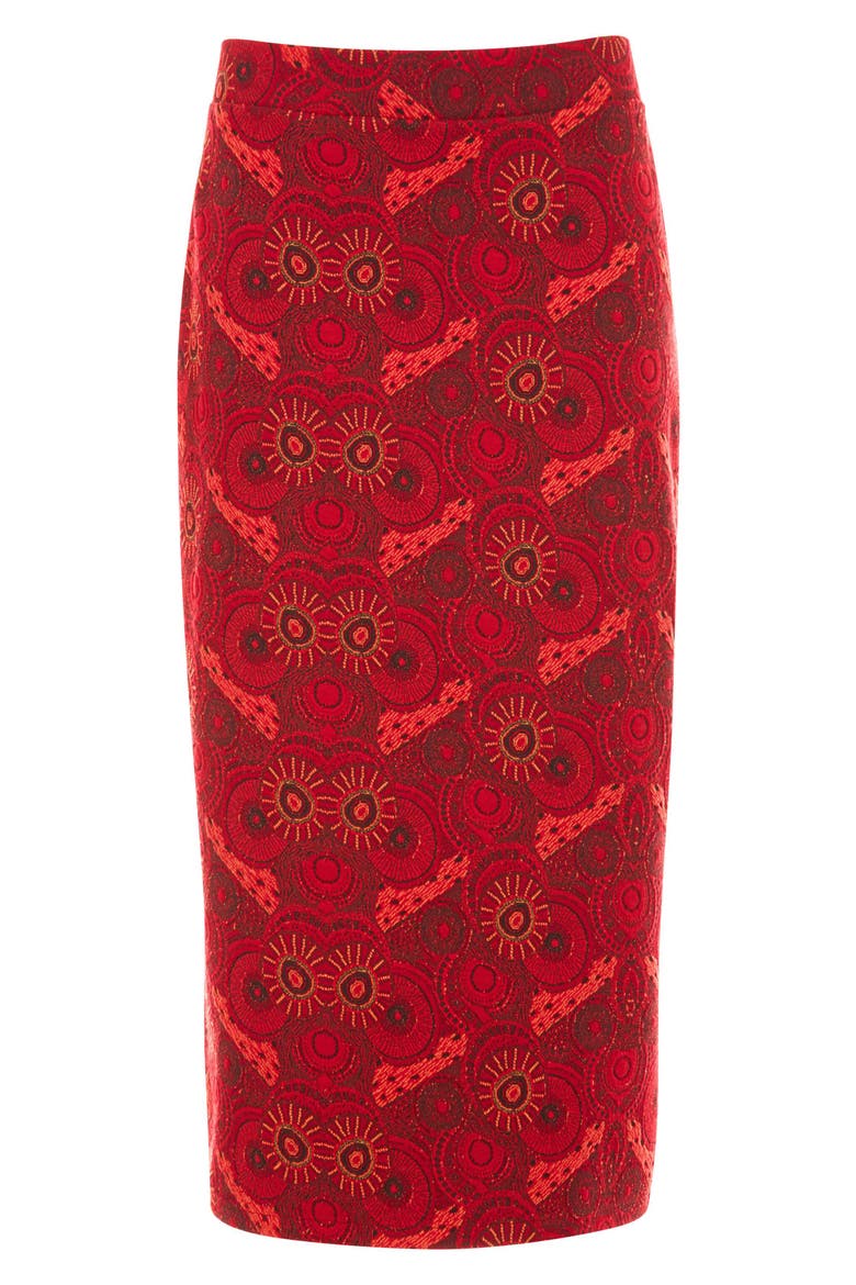 Banjul Jacquard Skirt, Alternate, color, RED