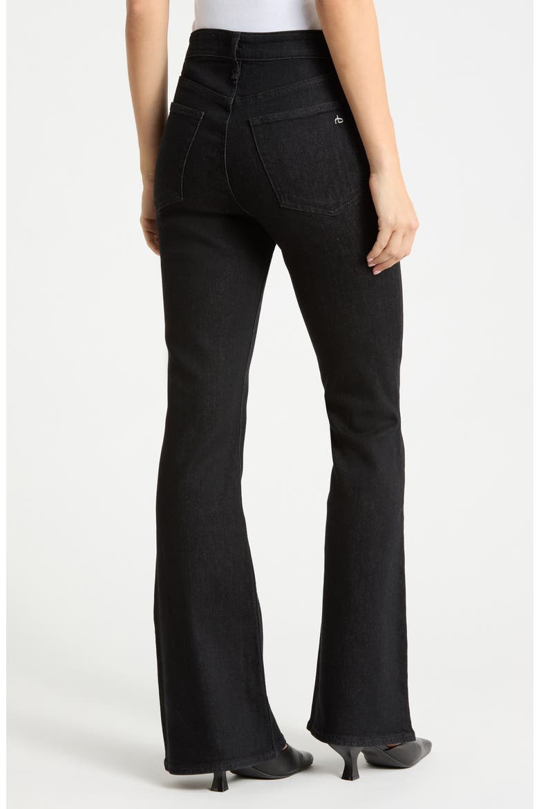 Casey High Waist Flare Jeans, Alternate, color, BLACK RINSE