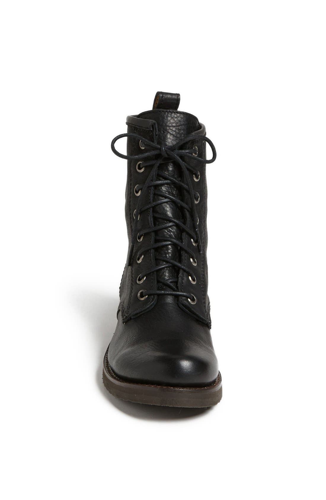 Frye Veronica Combat Boot, Alternate, color, Black