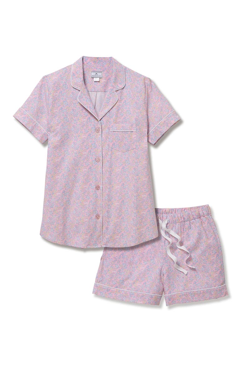 Brushed Cotton Twill Short Pajamas, Alternate, color, PINK