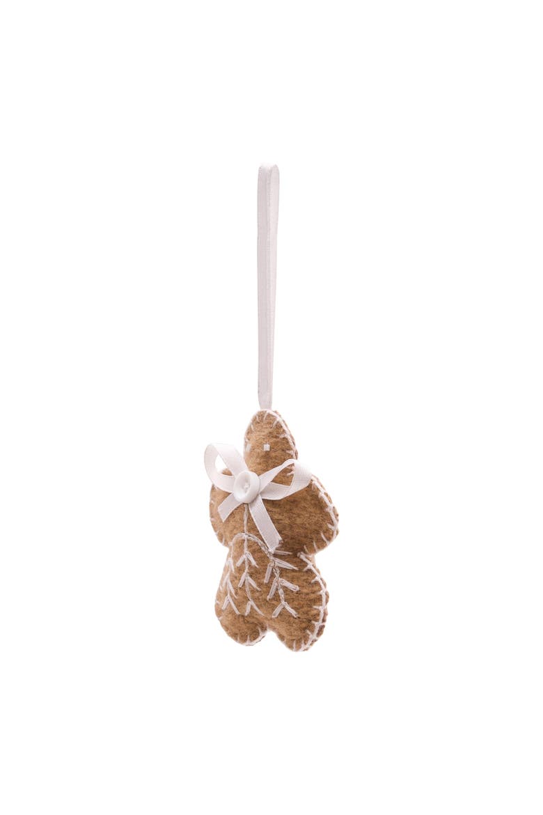 Gingerbread Boy Christmas Tree Ornament, Alternate, color, Brown