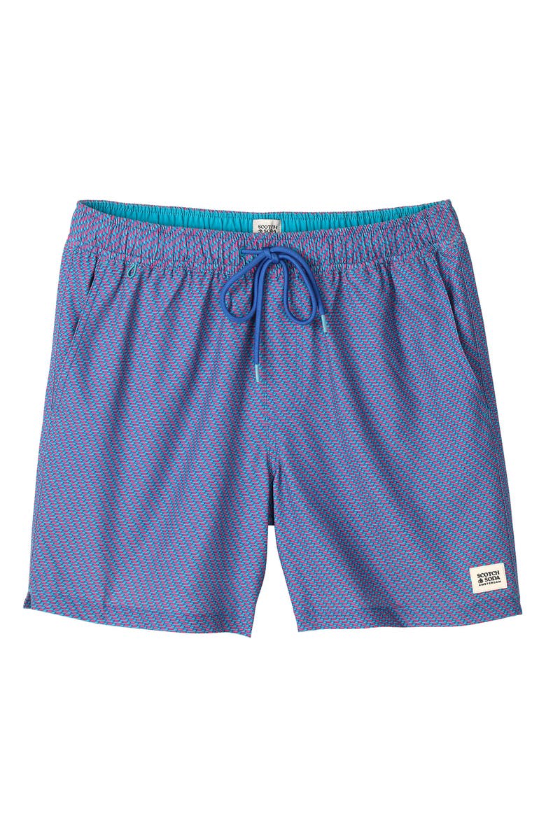 Scotch & Soda Mr. Clean Swim Trunks, Main, color, Photo Blue