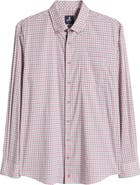 johnnie-O Morganstern Plaid Tucked Cotton Blend Button-Down Shirt