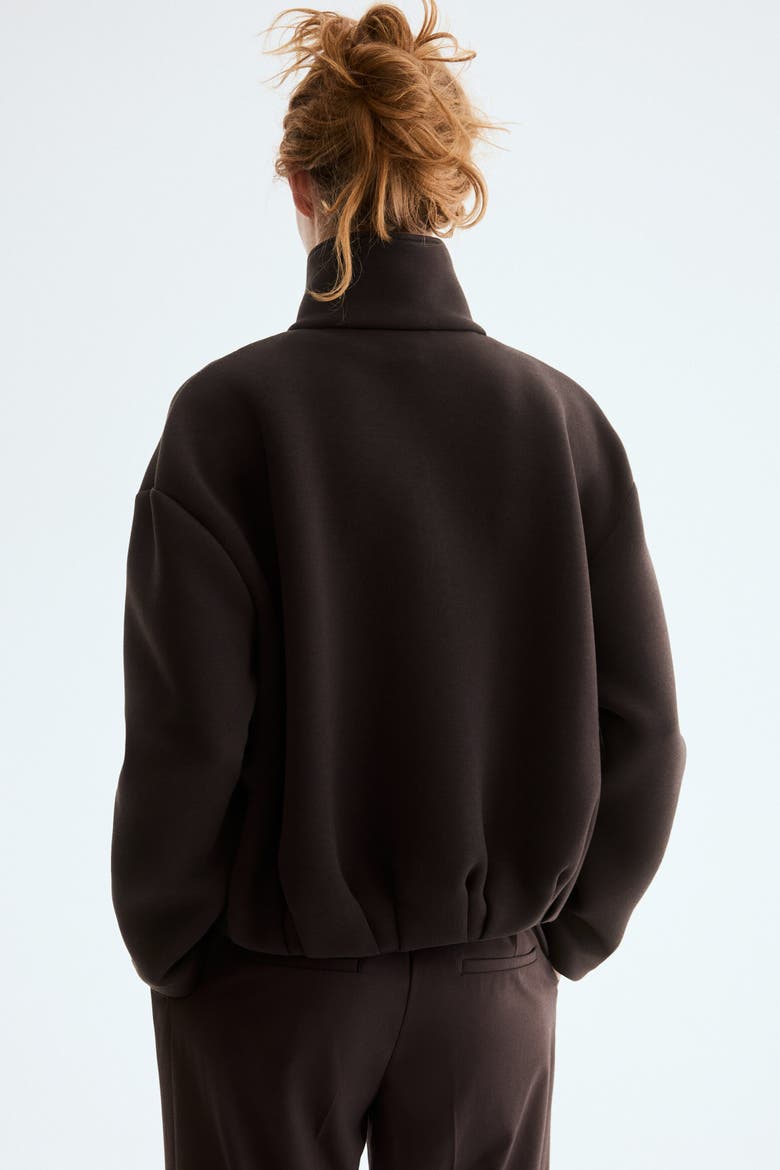 Scuba Knit Jacket, Alternate, color, Dark brown