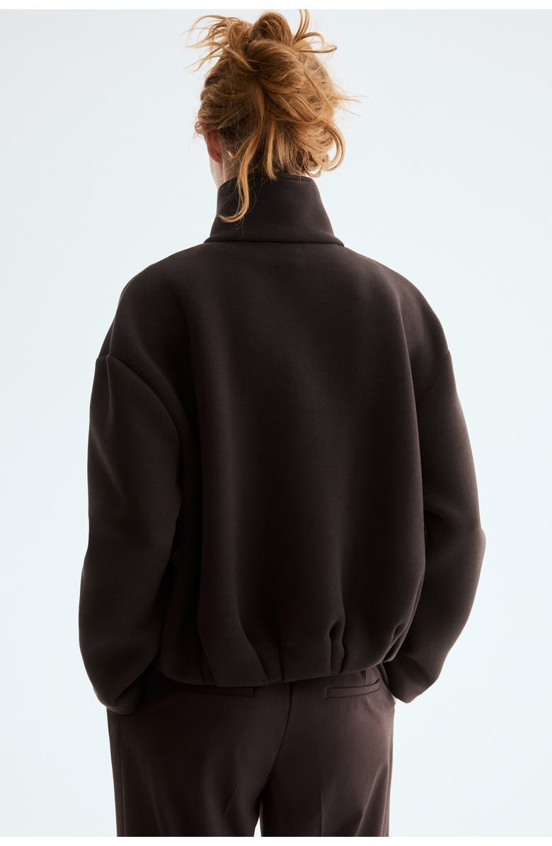 H&M Scuba Knit Jacket, Alternate, color, Dark Brown