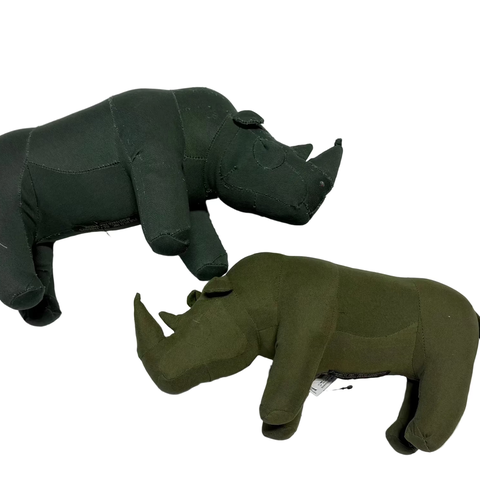 Vintage Fabric Stuffed Rhinoceros