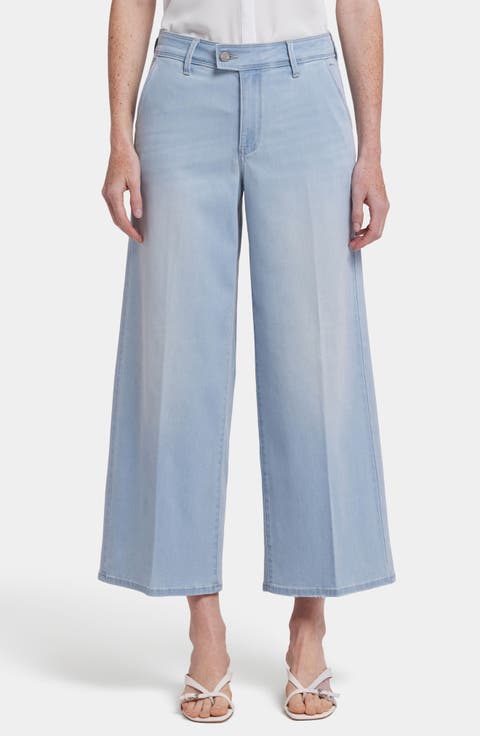 Mona High Waist Crop Wide Leg Jeans