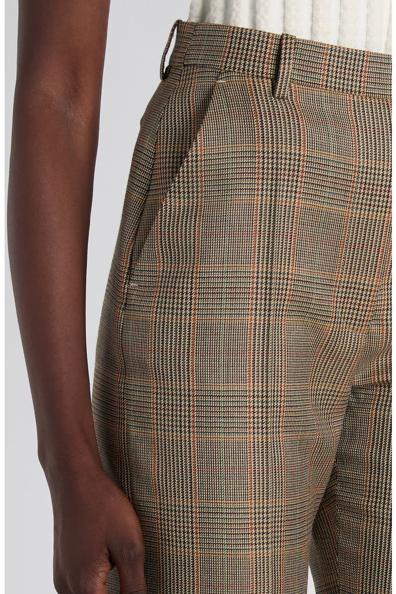 Country Glen Plaid High Waist Wool Straight Leg Pants, Alternate, color, OFF WHITE MULTI