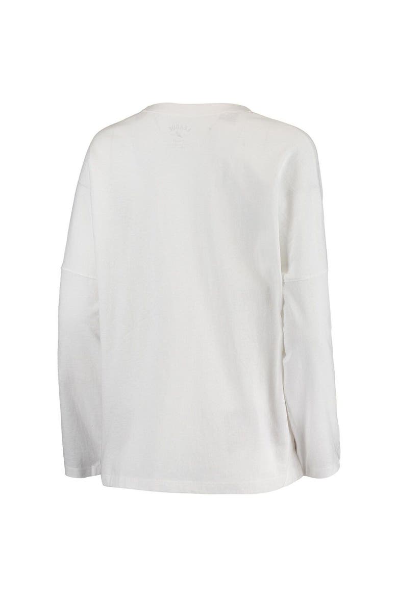 Women's League Collegiate Wear White Kentucky Wildcats Clothesline Oversized Long Sleeve T-Shirt, Alternate, color, White