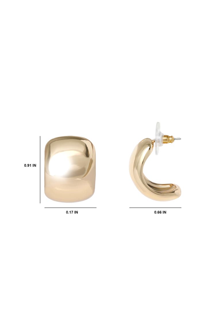 Wide Gold Hoop Earrings, Alternate, color, Gold