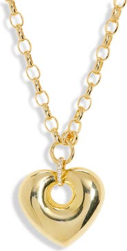ARGENTO VIVO Puffy Heart Pendant Necklace