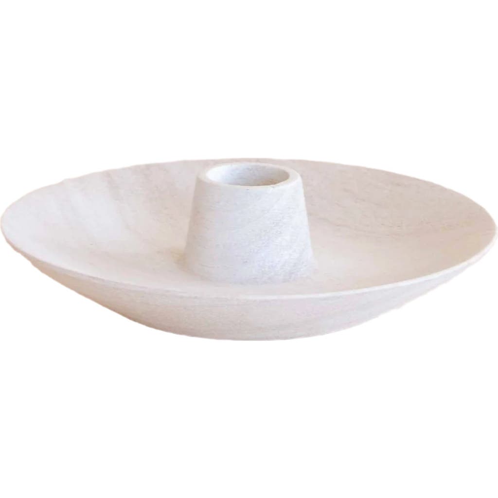 Itza Wood Round Taper Holder - Set of 2 in Blonde Cedar  product