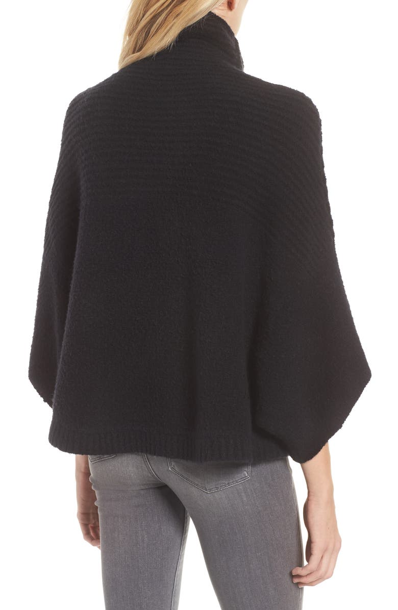 Caslon<sup>®</sup> Rib Knit Turtleneck Poncho, Alternate, color, 