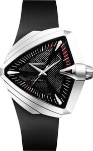 Hamilton Ventura Automatic Rubber Strap Watch, 45.5mm x 46mm