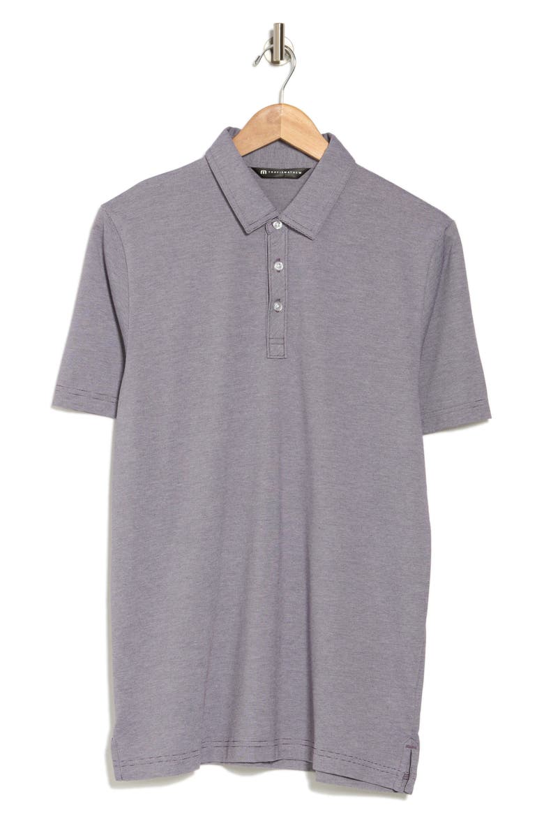TRAVIS MATHEW The Zinna Polo Shirt, Alternate, color, BLACKBERRY CORDIAL/ WHITE