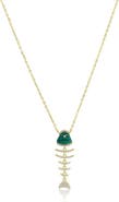 The Lovery Fine Jewelry Malachite Fish Necklace