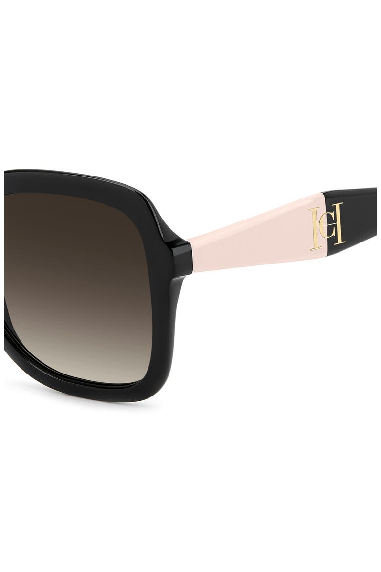 56mm Gradient Square Sunglasses, Alternate, color, BLACK BEIGE/ BROWN