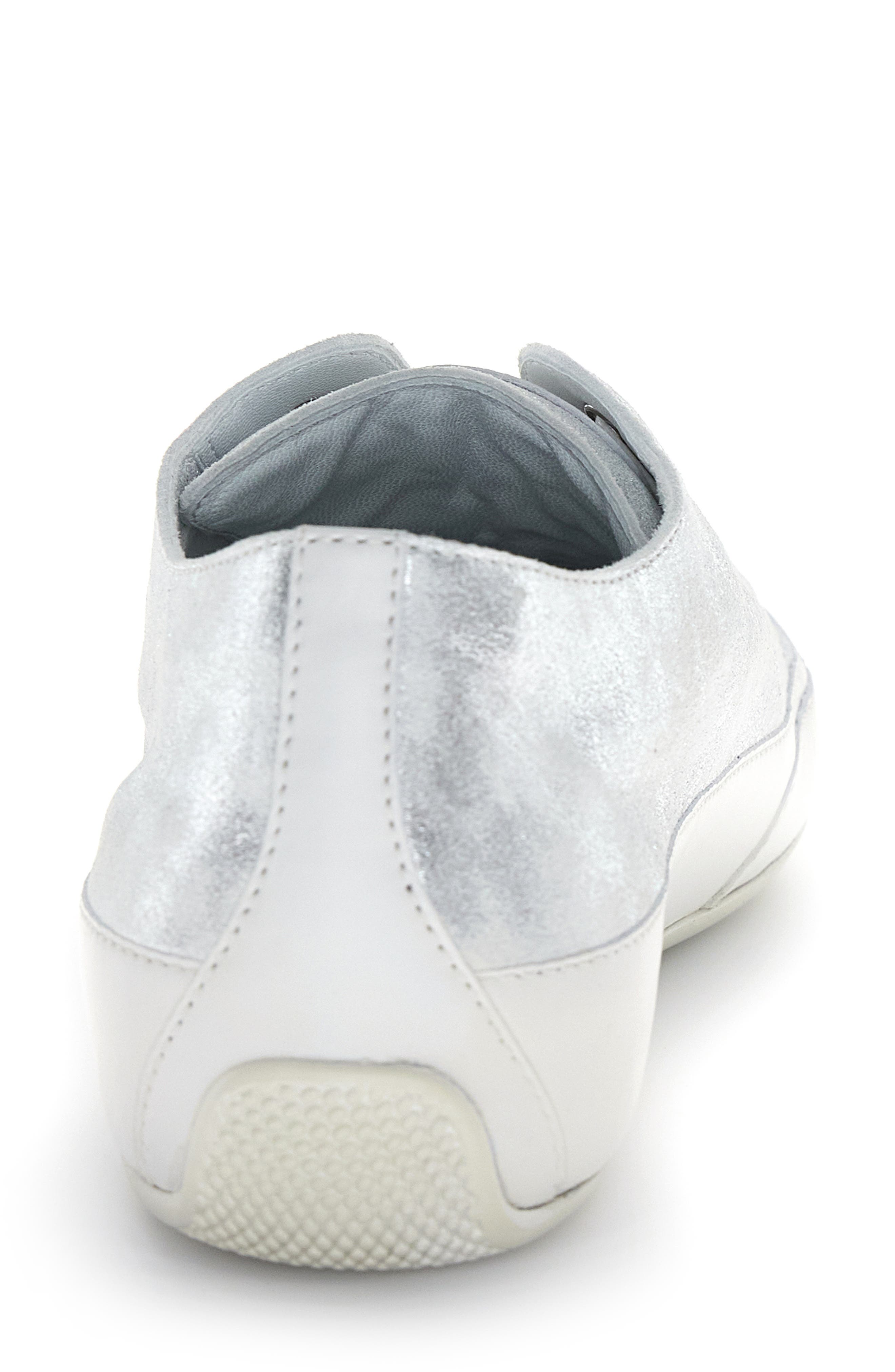 Candice Cooper Twist Sneaker, Alternate, color, White Silver