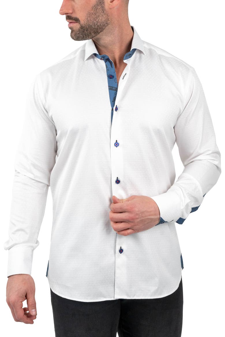 Einstein Jacqcoquillage White Button-Up Shirt, Alternate, color, WHITE