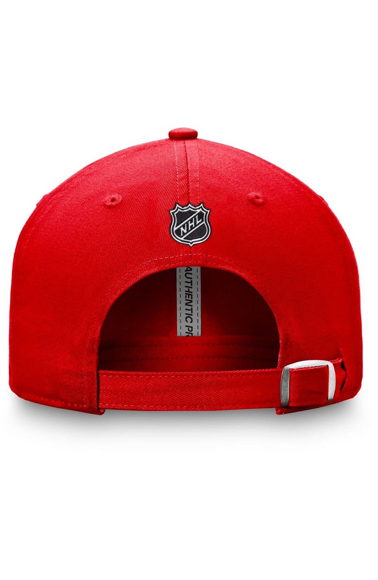 FANATICS Men's Fanatics Branded Red Columbus Blue Jackets Authentic Pro Rink Adjustable Hat, Alternate, color, 