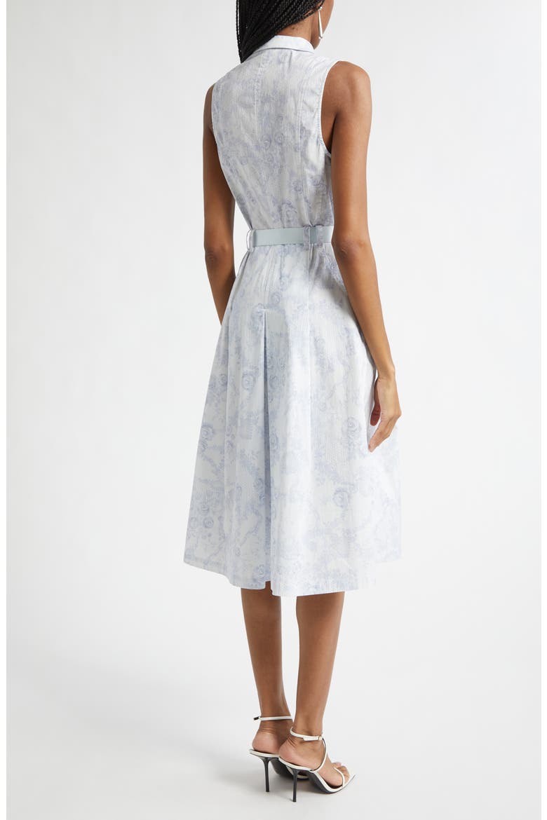 Kylo Floral Belted Shirtdress, Alternate, color, IVORY/ PL MST BLUE LACE PRINT