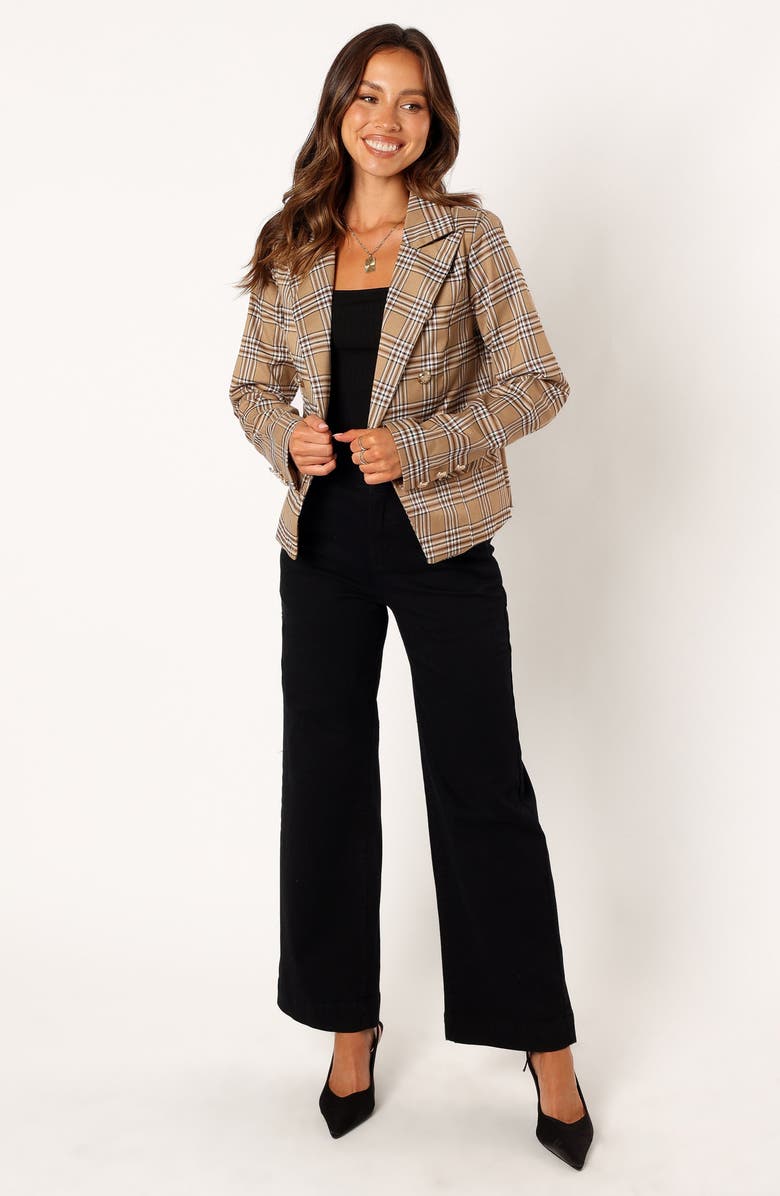 Petal & Pup Michaela Plaid Blazer Jacket, Alternate, color, 