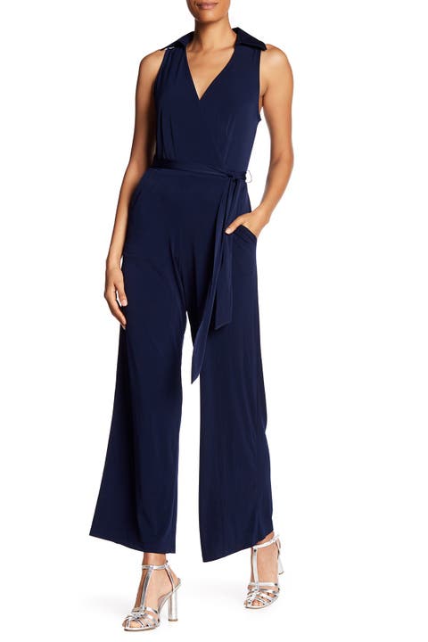 Solid Tie Waist Jumpsuit