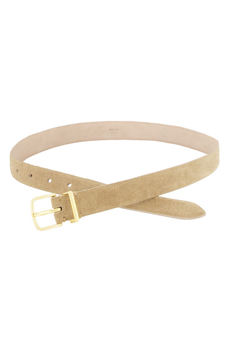 Vince Kaia Suede Belt, Alternate, color, Sand Trail