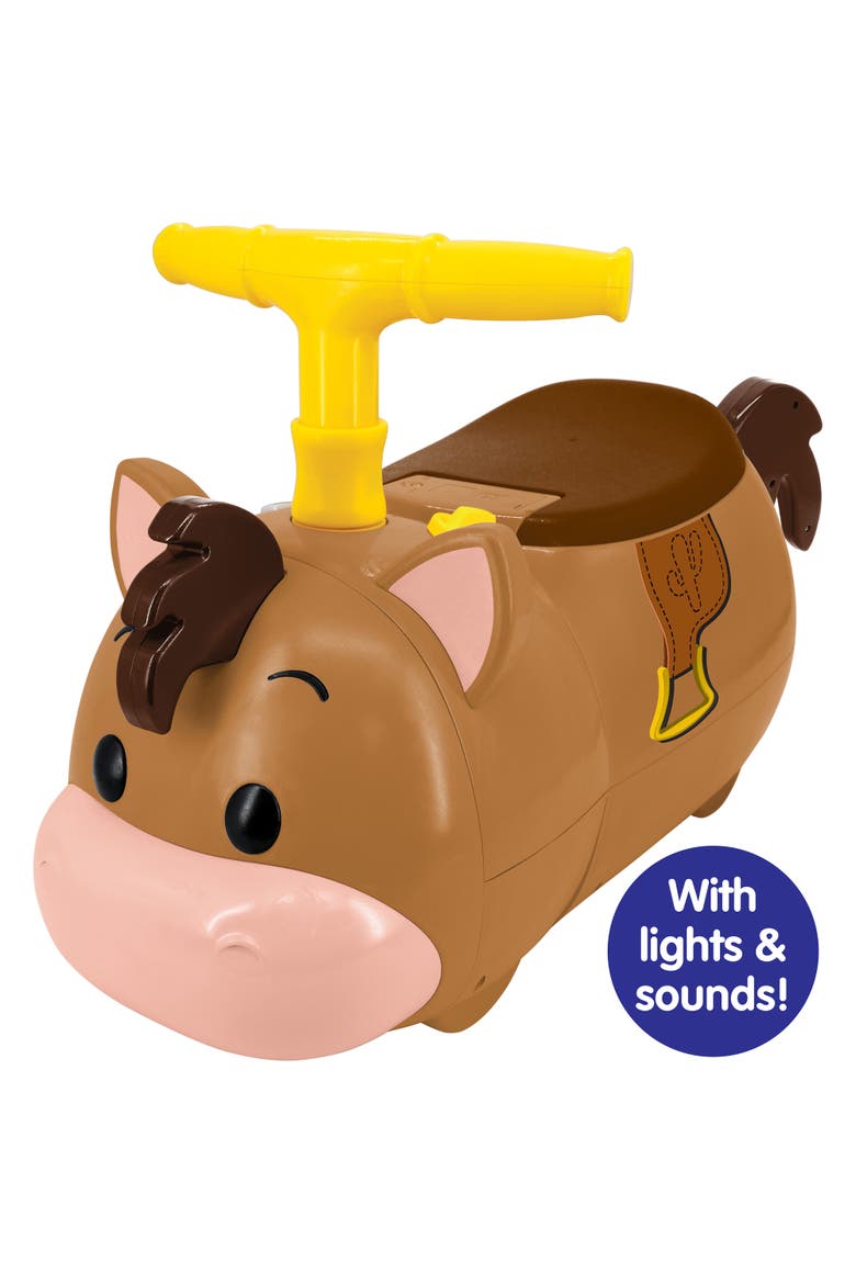 Lights & Sounds Zoom Ride-On Bullseye Disney Toy Story Vehicle, Alternate, color, Brown