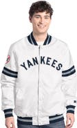 STARTER Men's Starter  White New York Yankees Cooperstown Scout Full-Snap Varsity Jacket