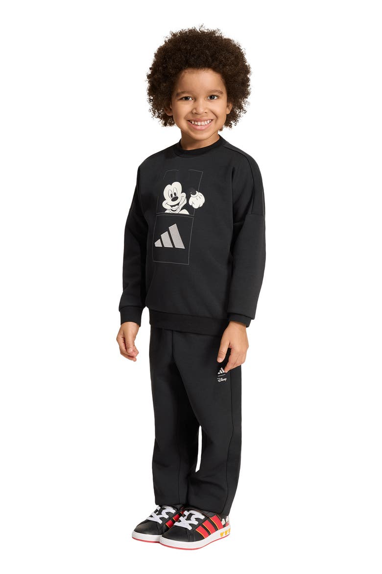 x Disney Kids' Mickey Mouse Sweatshirt & Joggers Set, Alternate, color, BLACK/ OFF WHITE