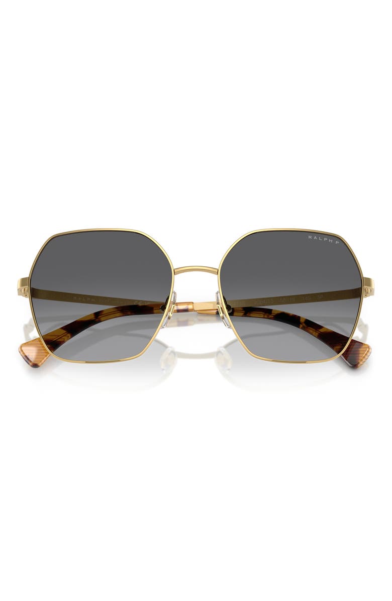 RALPH 58mm Polarized Gradient Square Sunglasses, Alternate, color,