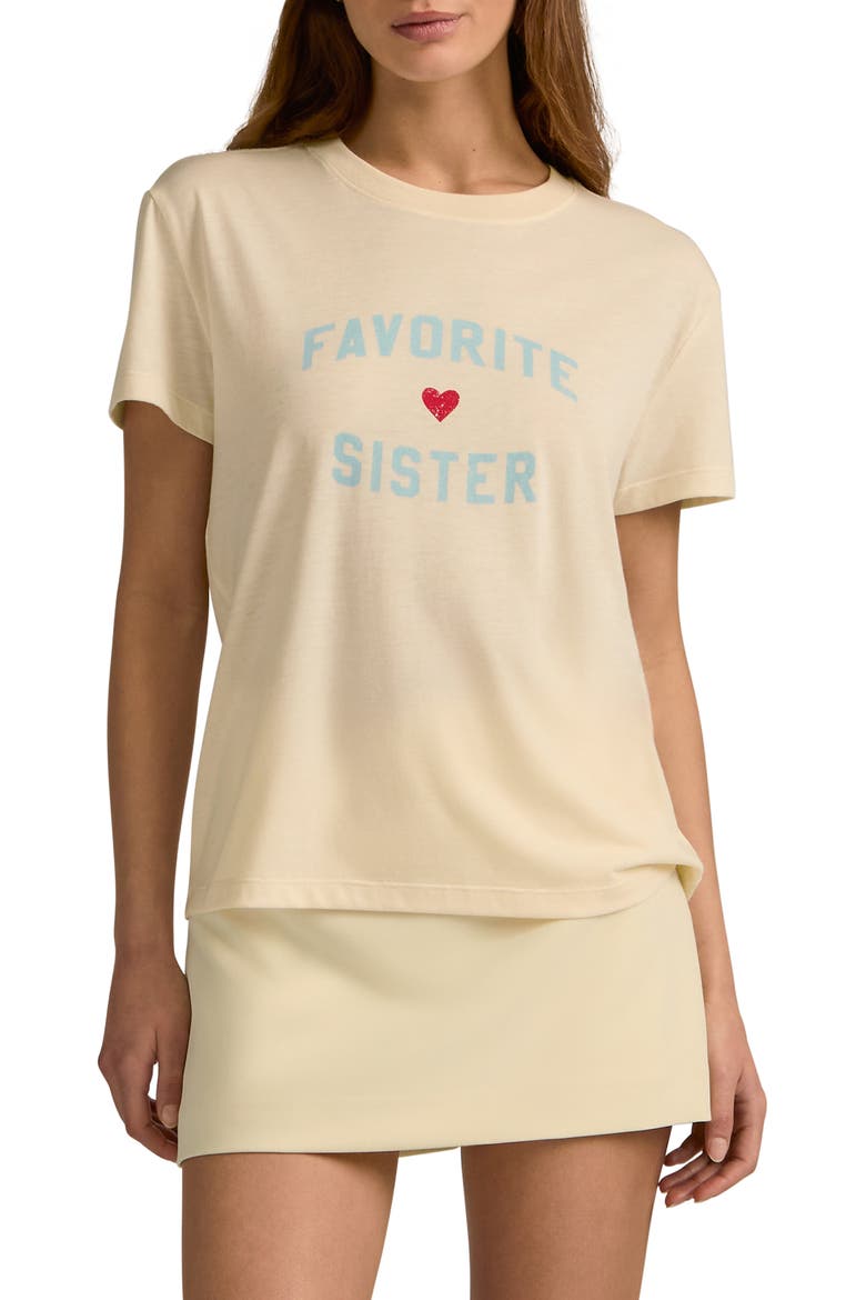 Favorite Sister Graphic T-Shirt, Main, color, GARDENIA W/ BABY B