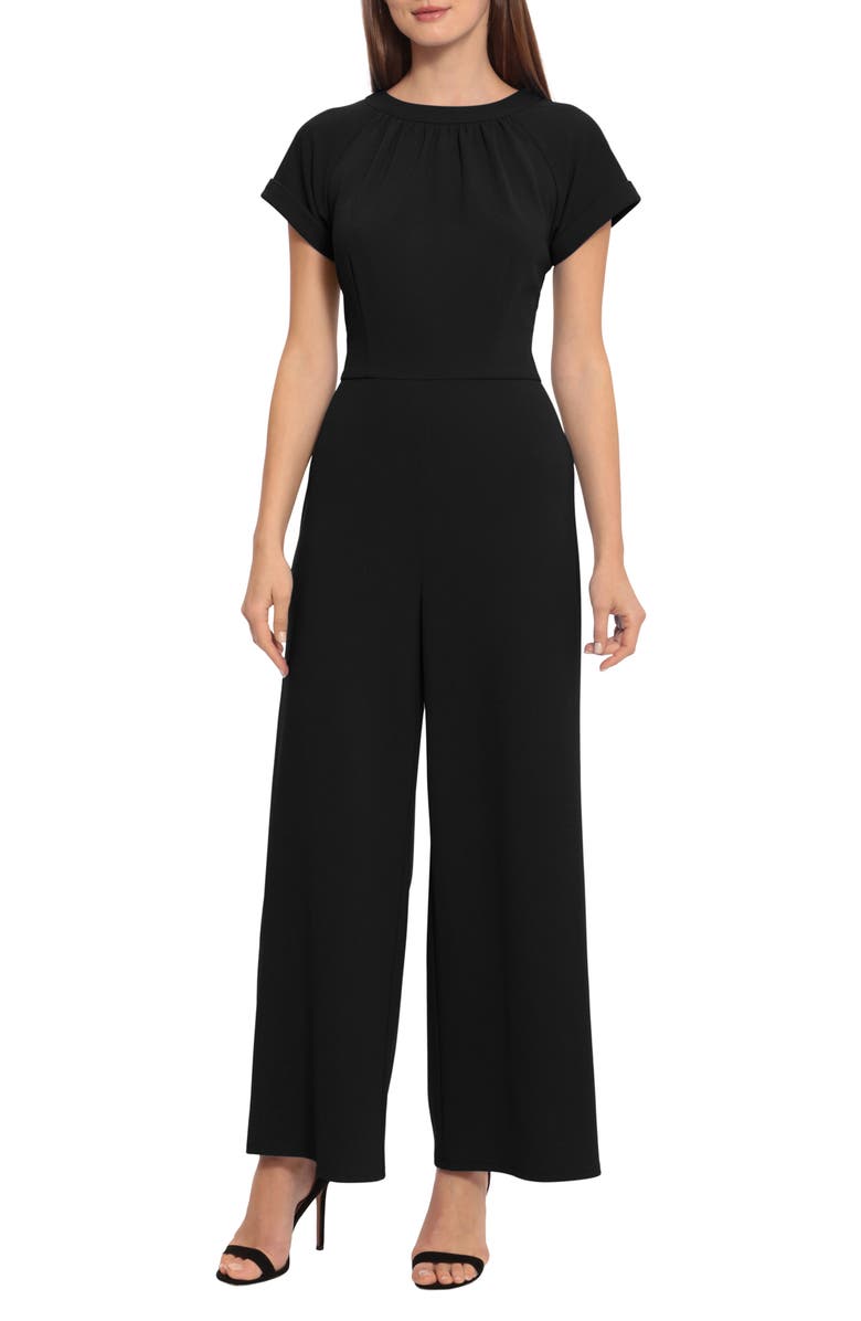 Maggy London Crewneck Short Sleeve Jumpsuit, Main, color, 