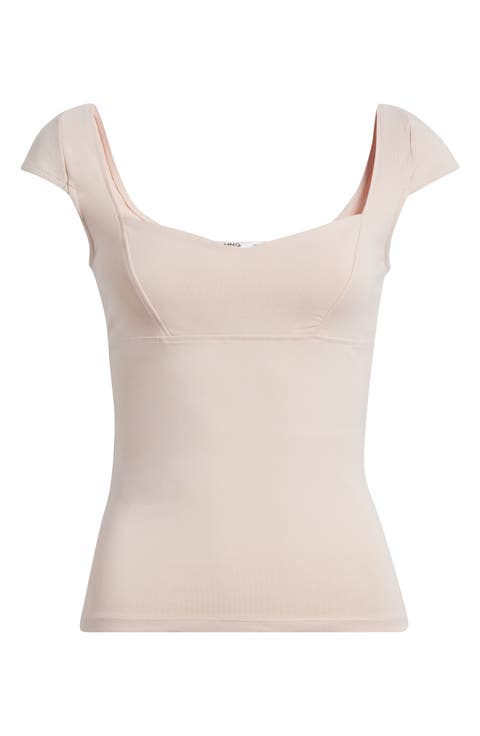 Margot V Neck Cap Sleeve Top