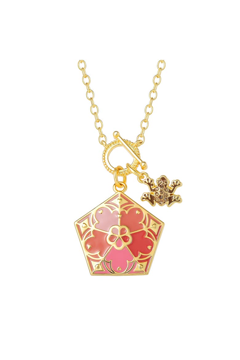 Jewelry Chocolate Frog Necklace, 16"+2", Main, color, Gold Tone