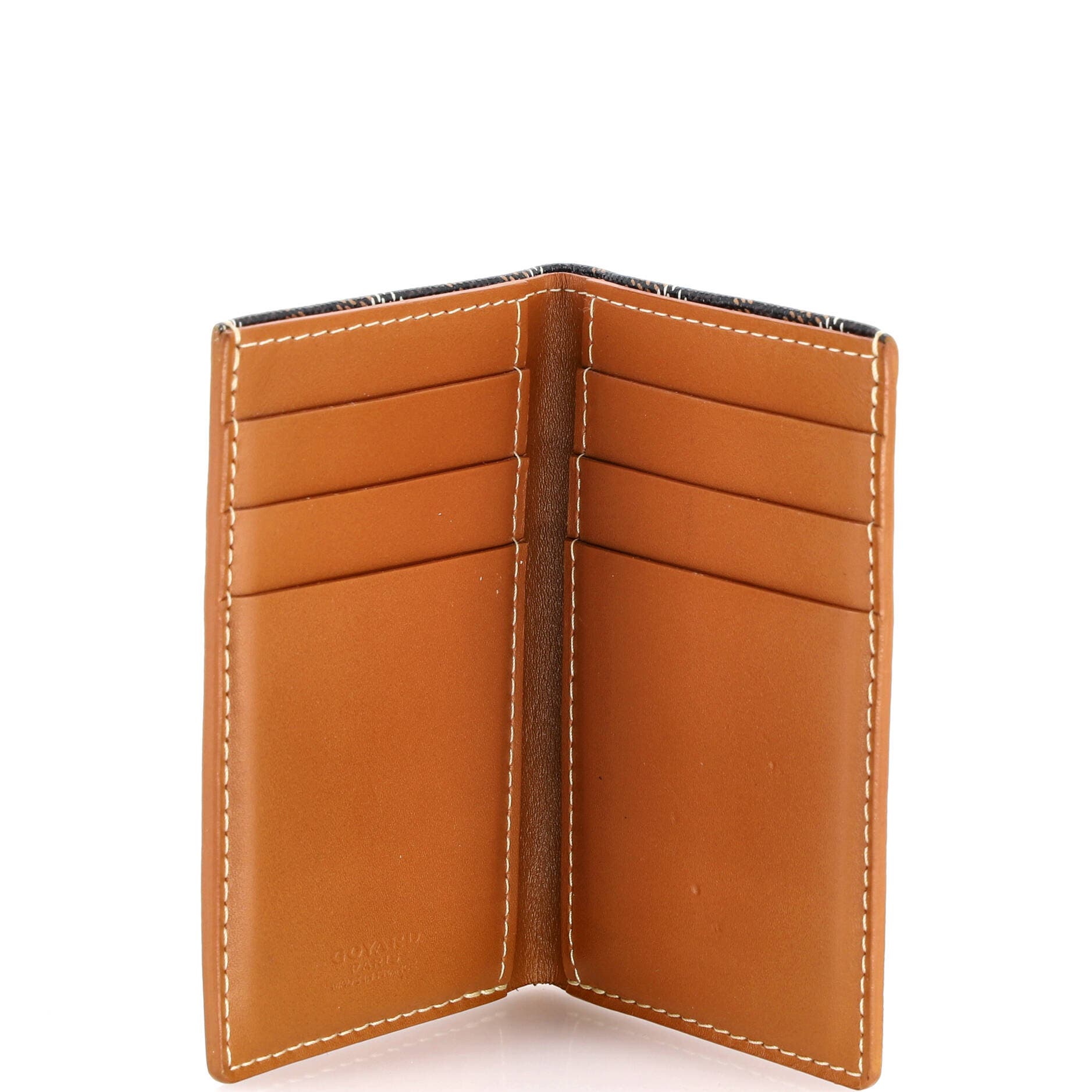 Pre-Owned Goyard Saint Pierre Card Case Coated Canvas, Alternate, color, Black