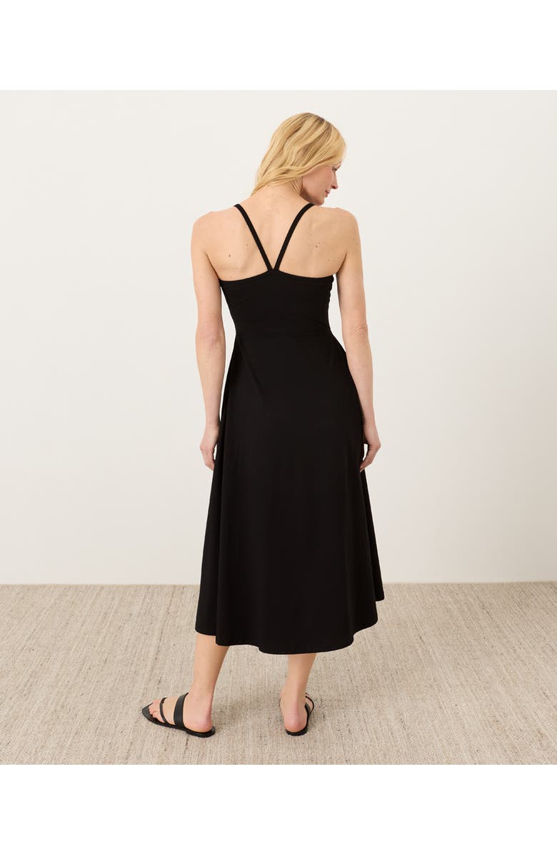 Pact Fit & Flare Midi Dress Made With Organic Cotton, Alternate, color, Black