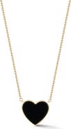 Ember Fine Jewelry Onyx Heart Pendant Necklace