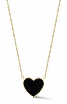 Ember Fine Jewelry Onyx Heart Pendant Necklace