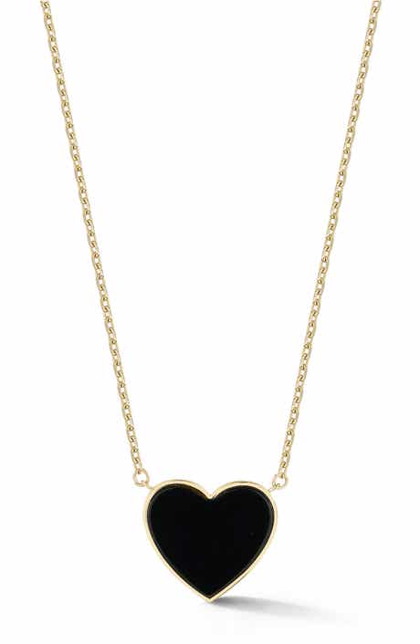 Ember Fine Jewelry Onyx Heart Pendant Necklace