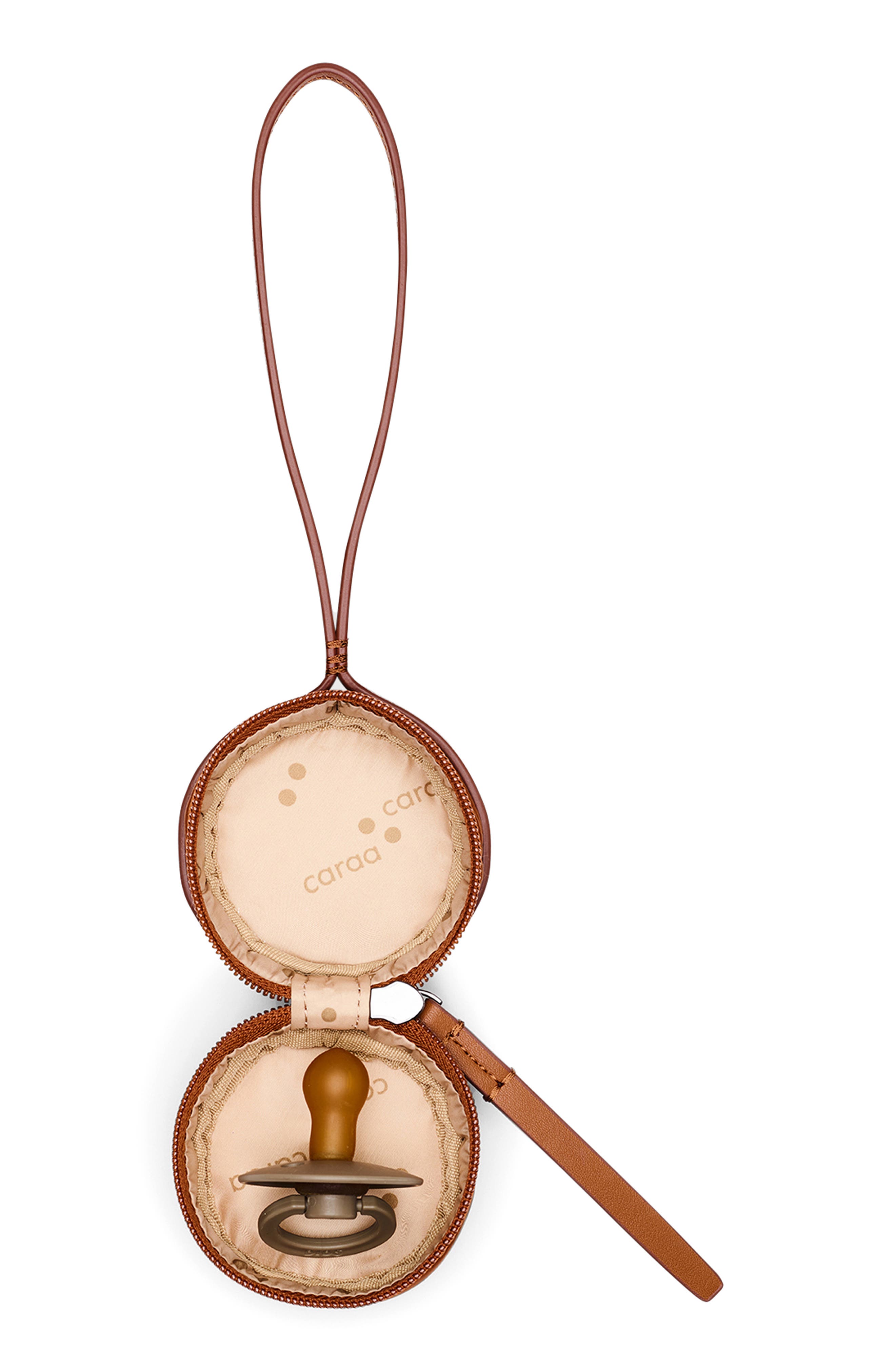 Caraa Pacifier Pod, Alternate, color, Clay