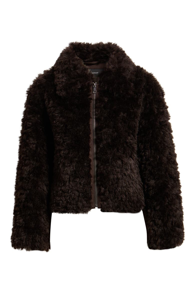 Faux Fur Jacket, Alternate, color, DK BROWN