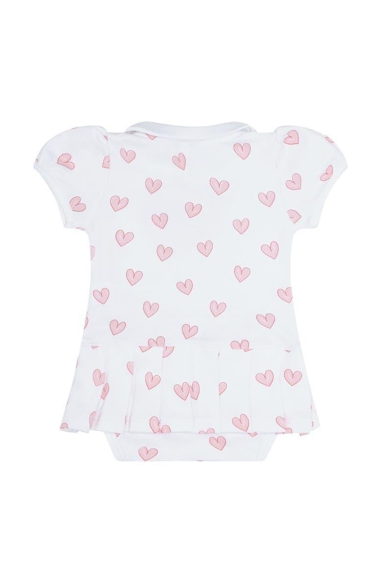 Nellapima Pink Heart Print bodysuit Dress - Baby, Alternate, color, Pink