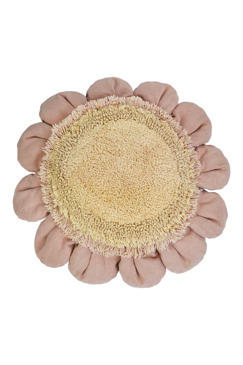 Daisy & Detachable Bee Floor Cushion, Main, color, BLUSH