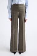 Lafayette 148 New York Lafayette Plaid Flare Leg Wool Pants
