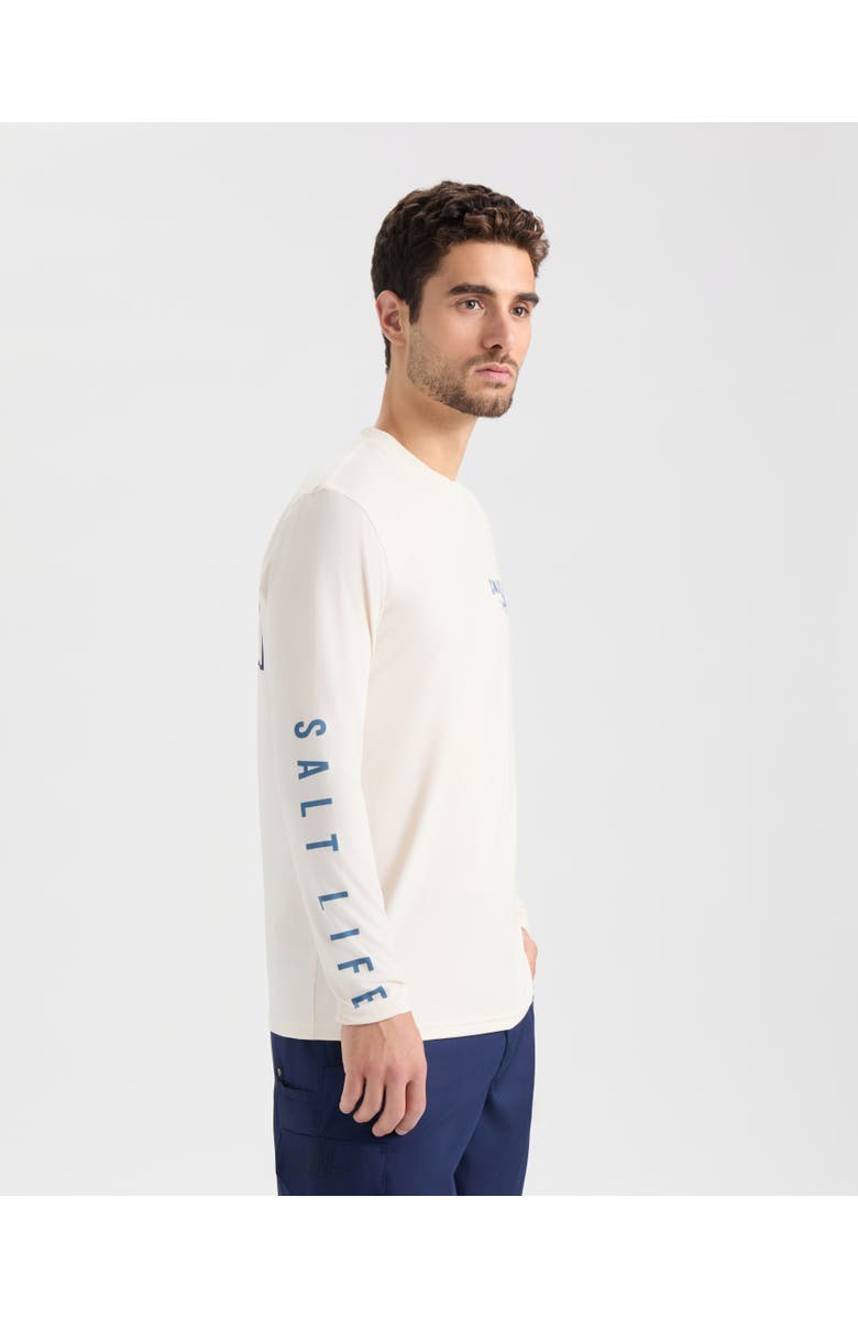 Salt Life Sky Bound SLX Performance Long Sleeve, Alternate, color, Chalk Heather
